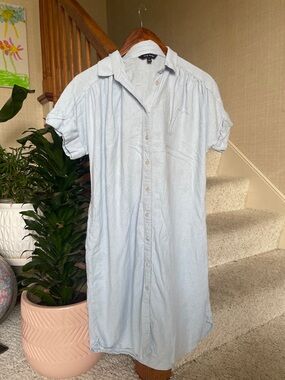 Well Worn Baby Blue Lagen Linen Dress Large